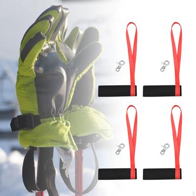 2 paar Sport Handschuh Riemen Zubehör mit Metall Knöpfen Multifunktionale Winter Leine Handgelenk