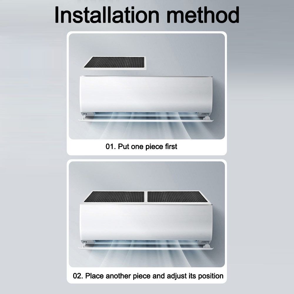 2Pcs Dustproof Air Conditioner Filter Breathable Honeycomb Filter Mesh Durable Air Cleaning Filter