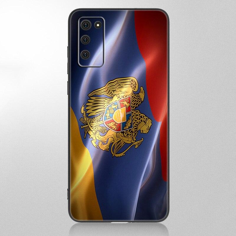 Armenia Armenians Flag Case For Samsung Galaxy A12 A02S A22 A32 A52 A72 A71 A51 A41 A31 A21 A11 A50 A70 A10S A20S Black Cover