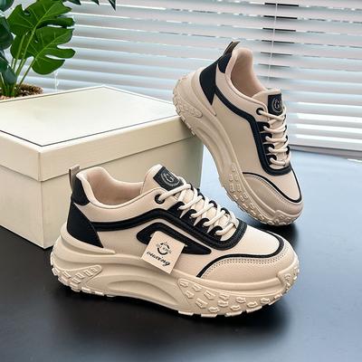 Tide 2025 Frühling neu Koreanische Version ins Dad Shoes Studentinnen Plateau Sport Erhöhend Laufschuhe Freizeit Q029