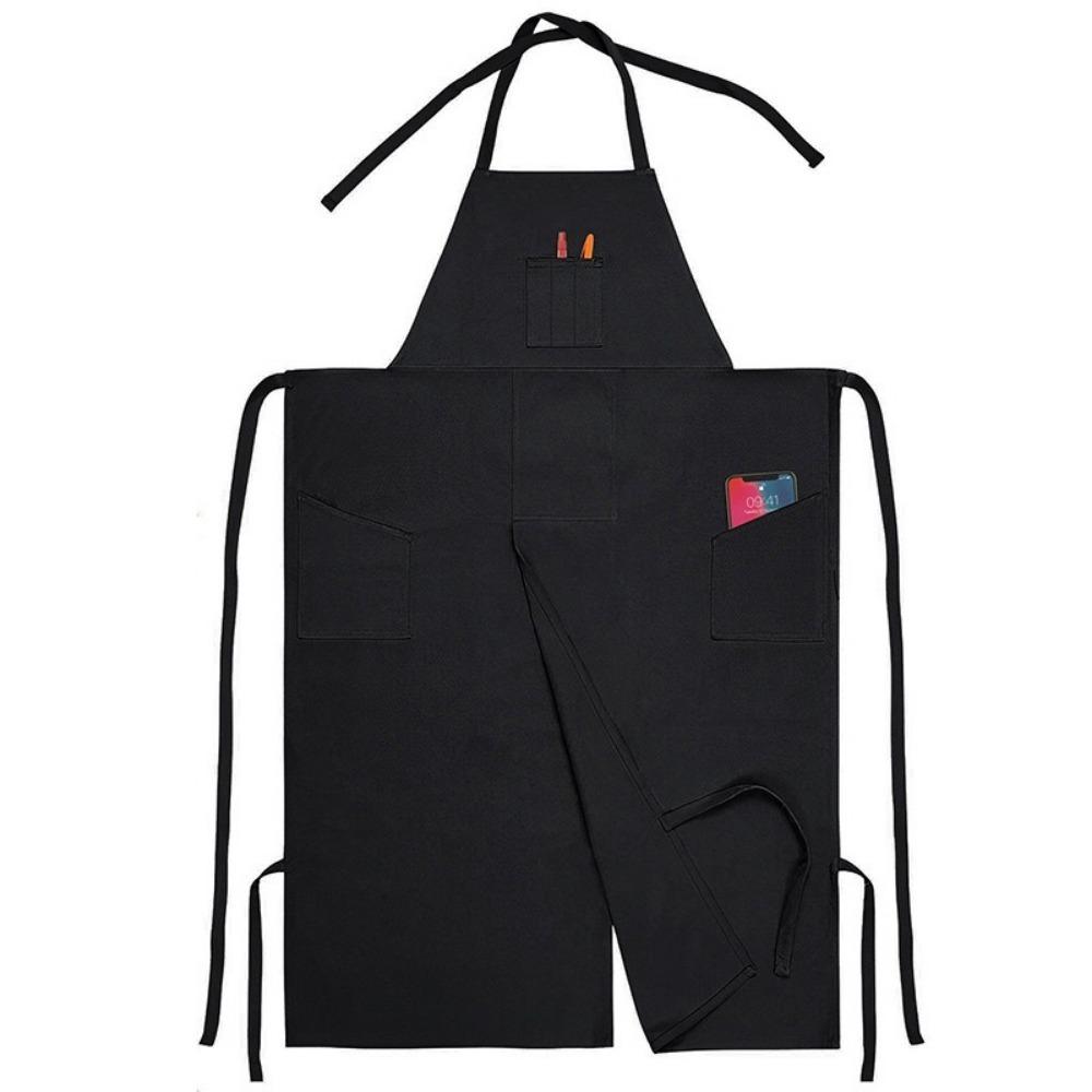 Adjustable Full Coverage Pottery Apron Washable Gardening Pinafore Split Leg Apron  Adjustable чёрный