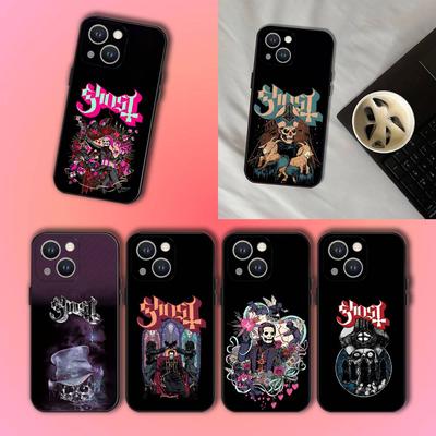 Ghost Heavy Metal Band Handyhülle Für iPhone 17,16,15,14,13,12,11,Pro,XS,Max,XR,Plus,E,SE4,Mini Schwarzes Weiches Cover