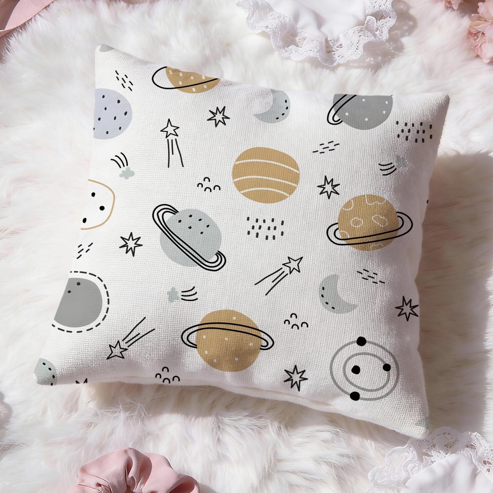 Cute Cartoon Texture Cushion Cover Premium Comfort Reversible Pillow Cove Two in One Design for Any Room Car Interior