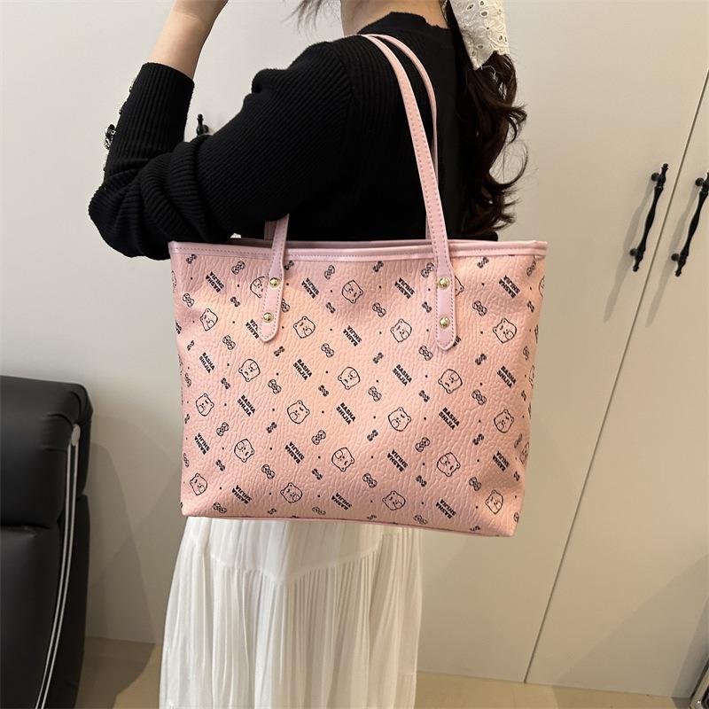 Fashion trend shoulder handbag new casual personality large capacity tote bag simple underarm commuter bag