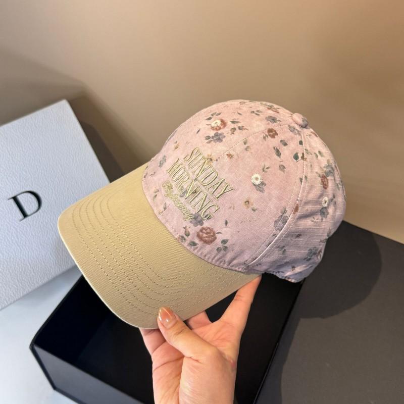 2026 Colorblock Floral Baseball Cap High Quality Casual Sun Hat Women