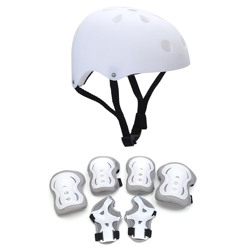7Pcs/Set Kids Safety Helmet Knee Elbow Pad Set Toddler Helmet with Protective Gear Set for Skateboard Cycling