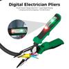 Multifunctional Wire Stripper & Voltage Tester Pliers Foldable Stainless Steel Electrician Tool With Live/Neutral Wire Detection