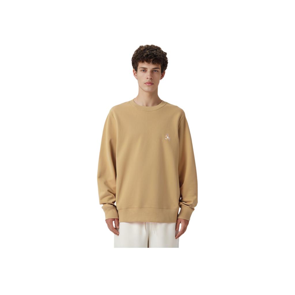 Maison Kitsune FW24 Round Neck Long Sleeve Pullover Casual Sweatshirt Men sweatshirt Chamomile LM00303KM0001-P242