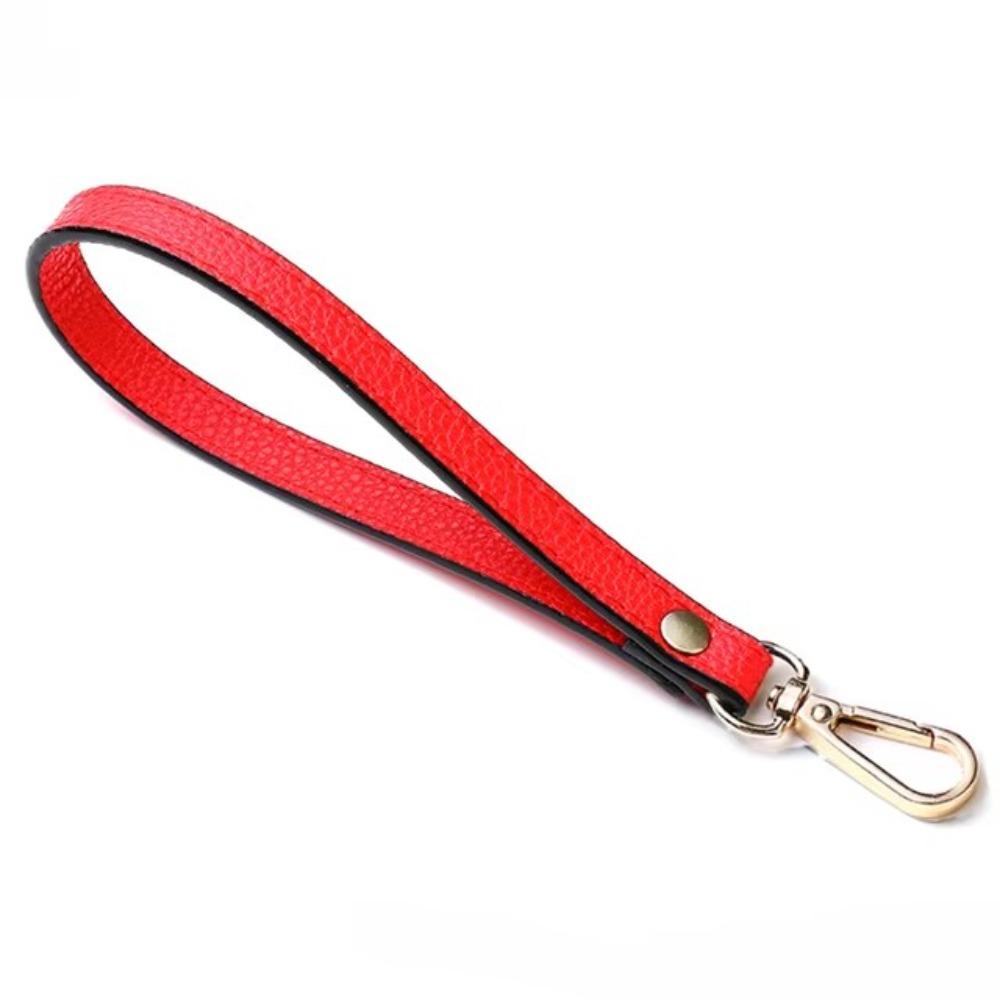 Portable PU Leather Bag Wrist Strap Replacement Soft Bag Strap Handle Solid Color Purse Handle Bag Accessories