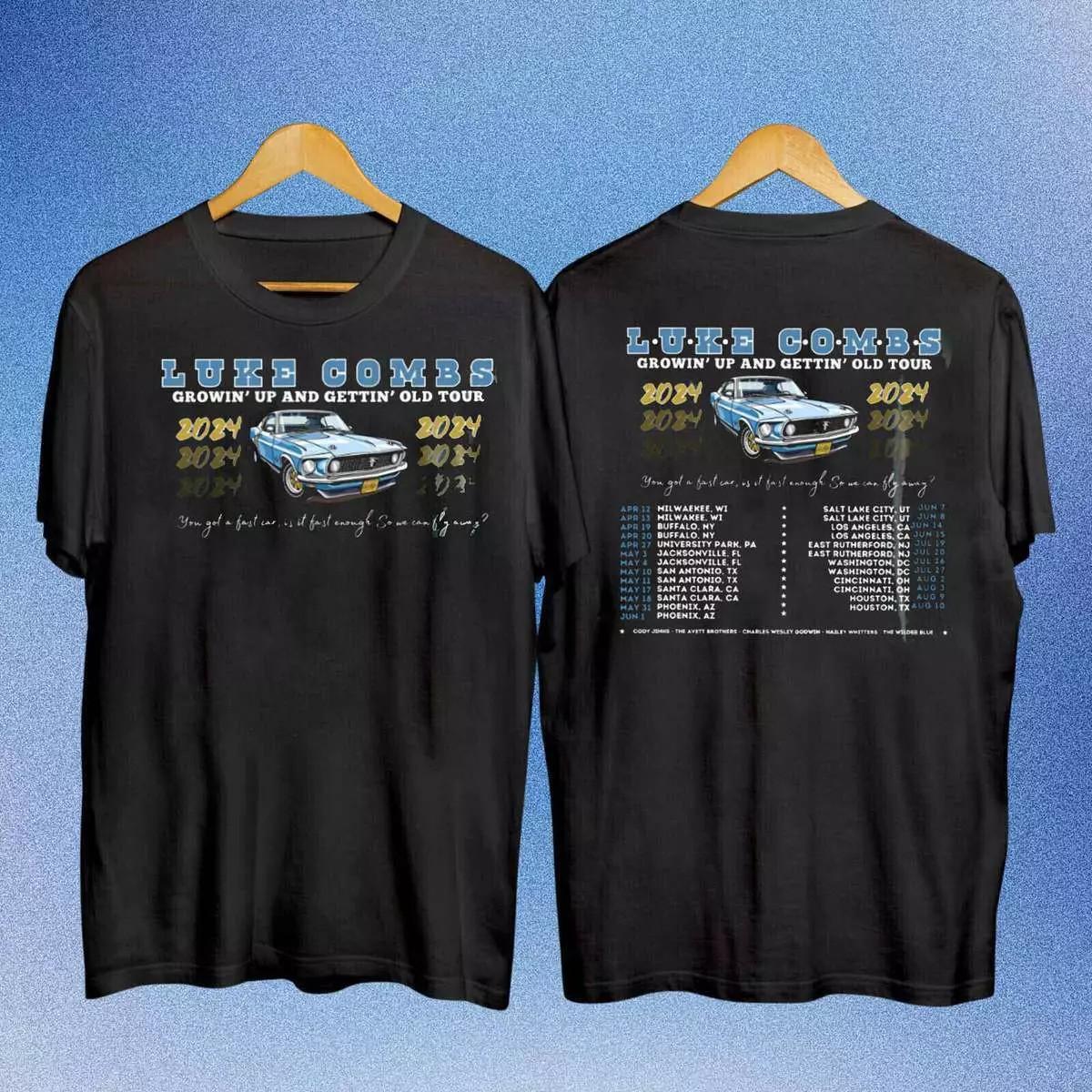 

Luke Combs Growin Up Tour 2024 T-Shirt Mens Womens Tees Top Gift For Fans Unisex All Size S-4XL 2XL