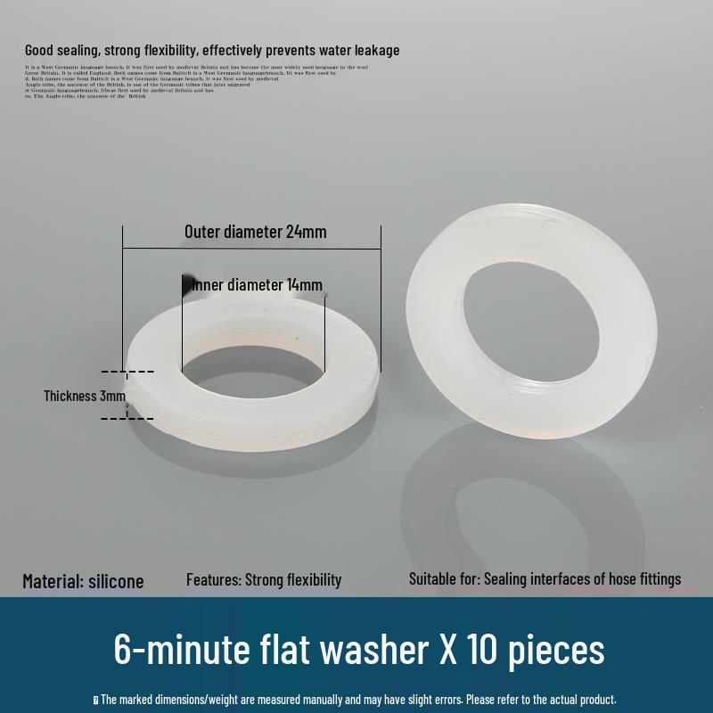 Silicone Rubber Gasket for Water Heater Inlet Pipe: Flat Washer & Corrugated Pad