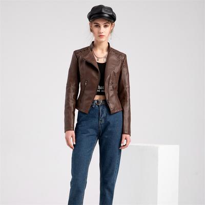 12 Colors S-4XL New Autumn Spring Women Short Faux PU Jacket Slim Fashion Punk Outwear Motorcycle Leather Jacket Casual Coat