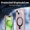 For iPhone 15 Case Compatible with MagSafe Kickstand TPU+PC Phone Cover