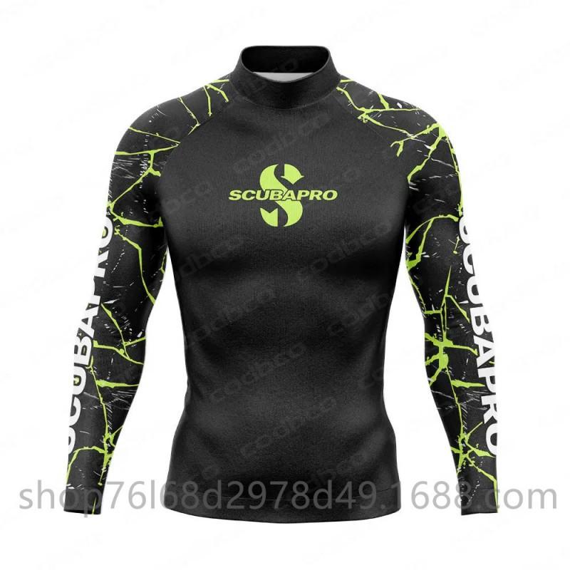 SCUBA Surfing Suit Outdoor Sunblock Snorkeling Swimsuit Long-sleeved Split Top Quick-drying Jellyfish Men's Diving