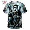 Skull Beer 3D Printed Gothic Horror Skull Men's Printed T-Shirt Party Street Casual T-Shirt Short Sleeve Round Neck Shirt Tops