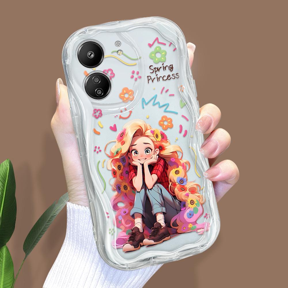 

Милый мультяшный узор, кремовая текстура, мягкий силиконовый чехол с волнистыми краями, чехол для телефона Xiaomi Redmi Xiaomi 15 прозрачный