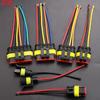 JCD 1set 1/2/3/4 Pin Waterproof Connector, Electrical Terminal Quick Connector With WireSuitable For Cars Ships Etc