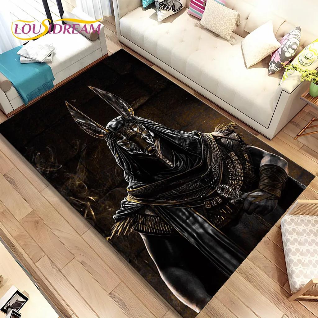 HD Egypt Death Anubis Mythology Horus Area Koberec,Koberec pro domácí Obývací pokoj Ložnice Pohovka Rohožka Kuchyň Dekor,Protiskluzová podložka