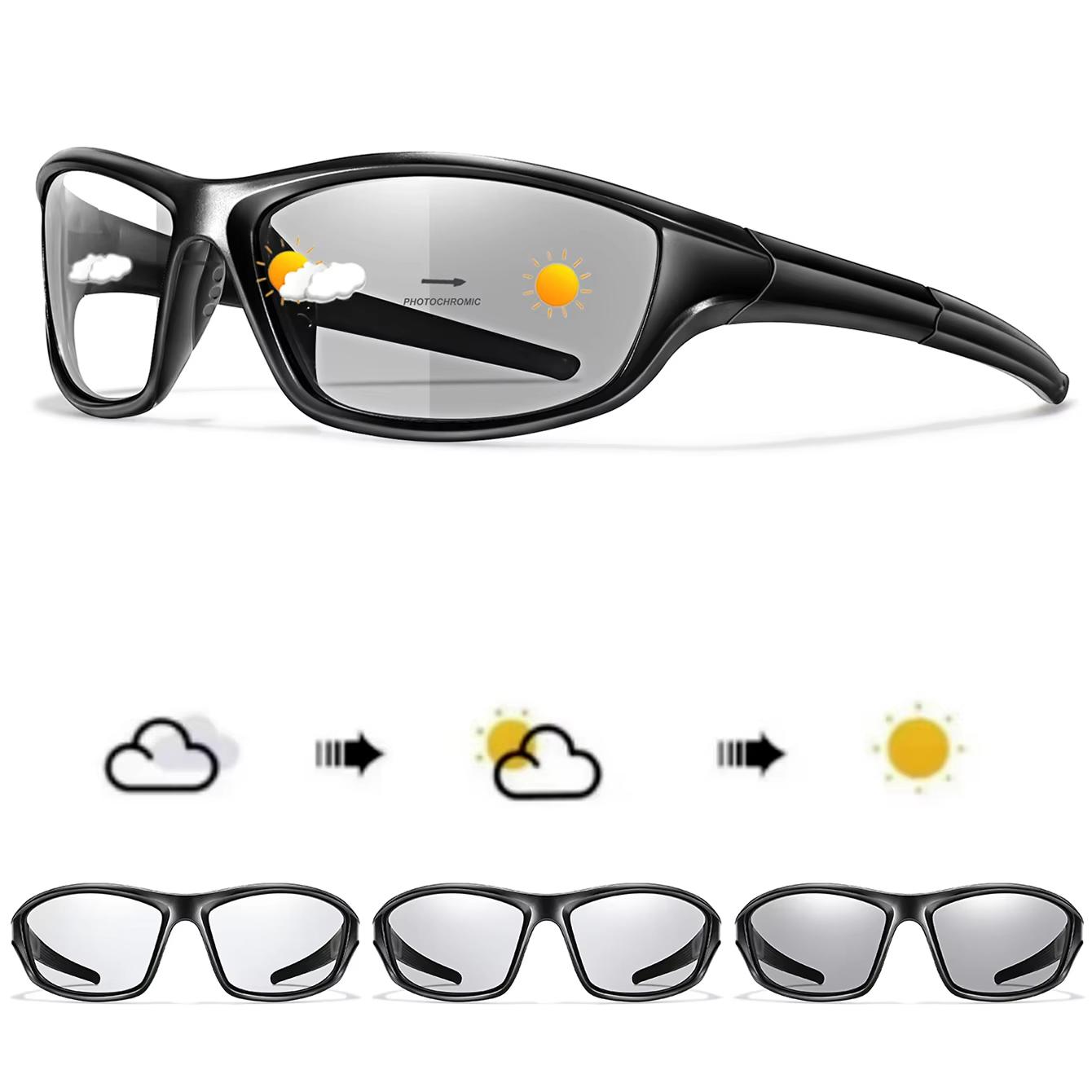 

Photochromic Cycling Sunglasses Men Women Sports Road Bike Eyewear Intelligent Color Change MTB Goggles Outdoor Riding Glasses