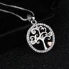 Neue Halskette Liebe Lebensbaum Einlage Diamantplattiert Gold Dimensionsfarbe Erhaltender Anhänger