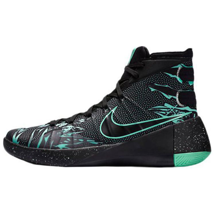 Nike Hyperdunk 2015 Prm Ep Comfortable Versatile Non-Slip Wear-Resistant High-Top Basketball Shoes Men sneaker Black Green 749570-030