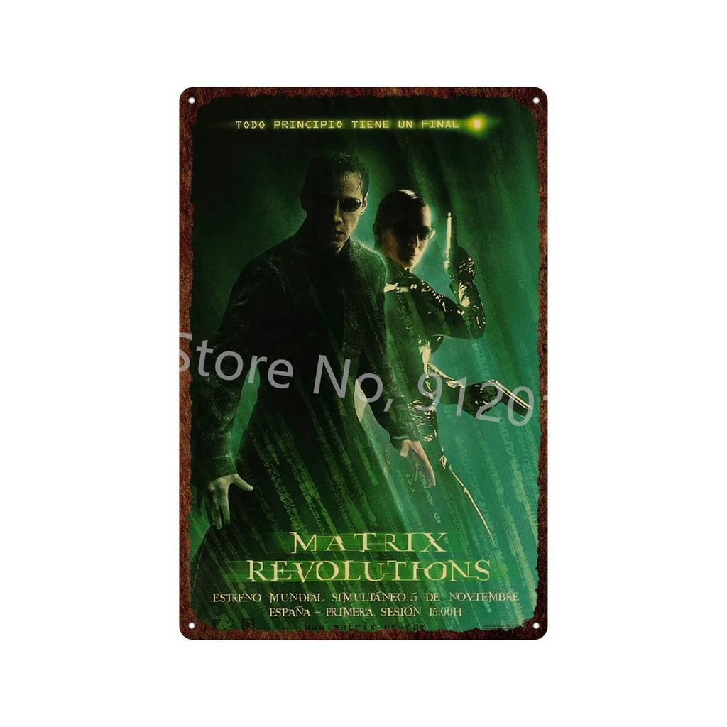 Vintage The Matrix Metal Tin Sign Poster  Classic Movie Wall Plaque for Bar Pub Club Man Cave Home Decor  Retro Iron Painting