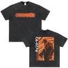 Japanese Anime Chainsaw Man Kobeni Metal Denji Tshirt Vintage Washed Manga Graphic T Shirts Unisex Couples Short Sleeve T Shirt