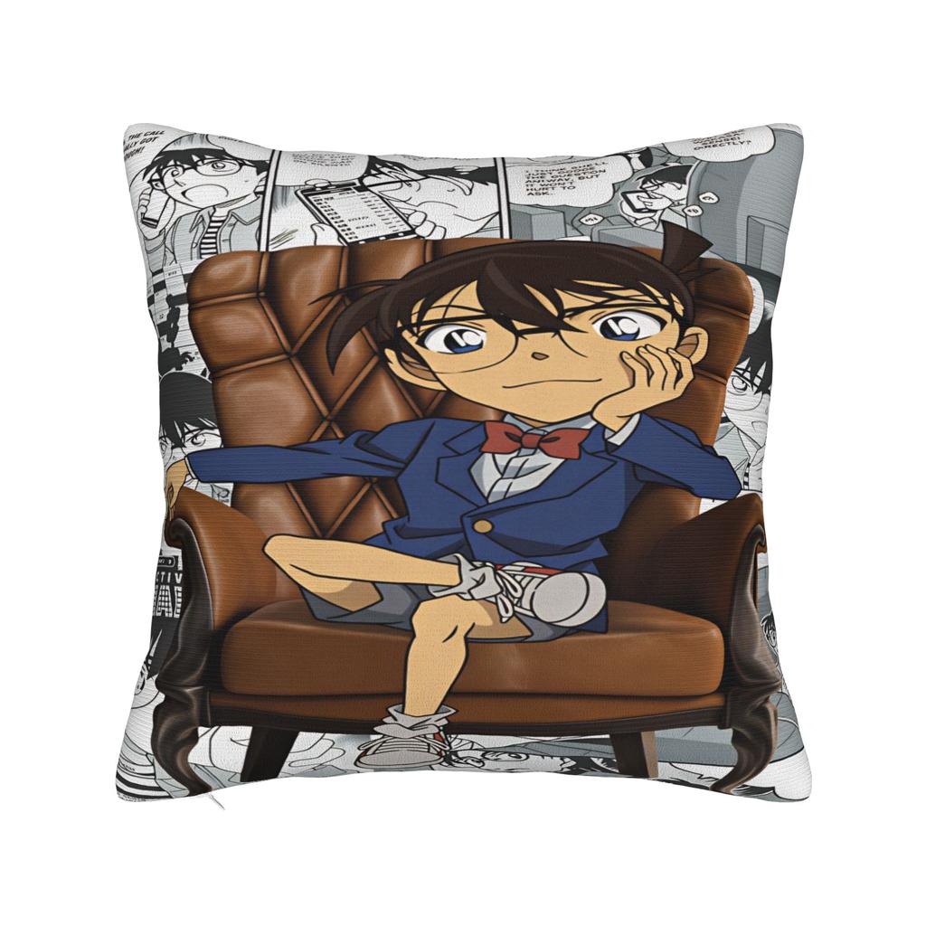 Detectives Conans Pillow Cover Soft Cushion Cover Funny Pillow Case For Couch Sofa Bedroom