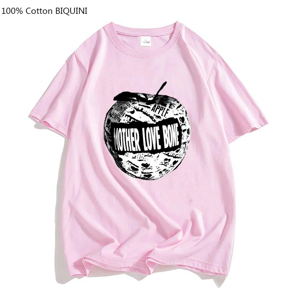 M-mother Love Bone Music Band T Shirts Unisex Grunge T-shirts 100% Cotton High Quality Tees Cool Boy Short Sleeve Unisexga Graphic Top