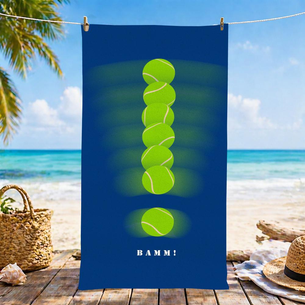 Tennis US Open Handtuch Mikrofaser Strandhandtuch, Schnelltrocknend, Sandfrei, Ultrafeine Faser, Super Weich.