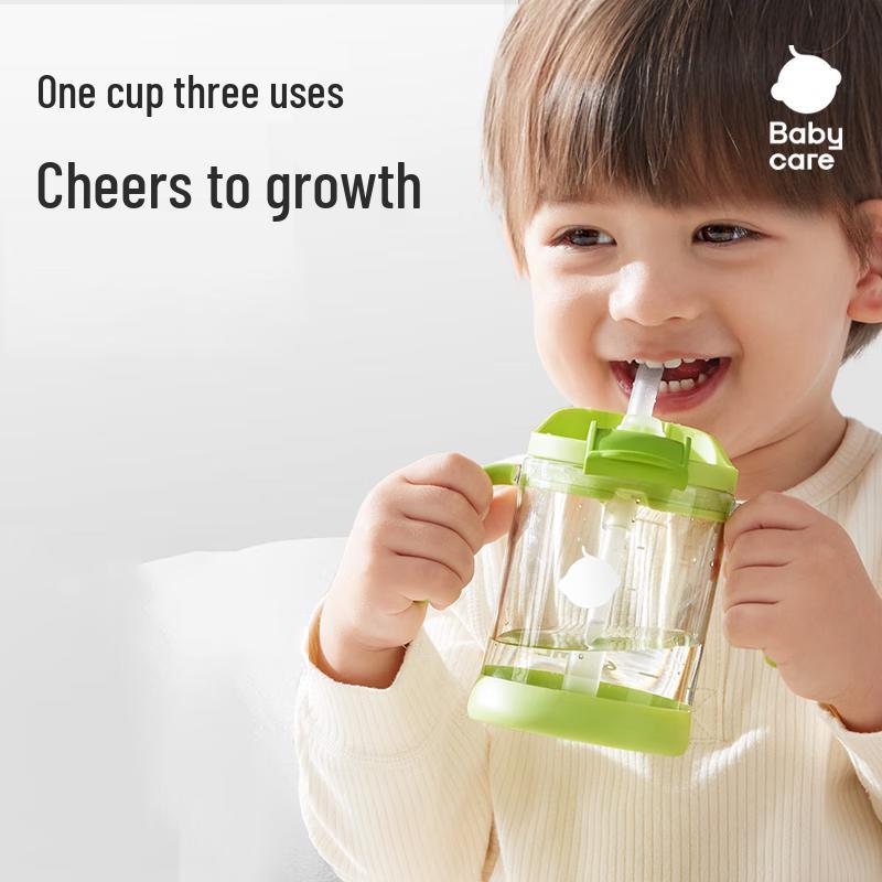 Babycare 3-in-1 Slanted Straw Kids Sippy Cup