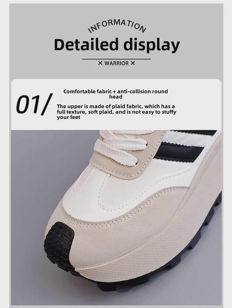 Teniși cu platformă groasă pentru femei, primăvara 2025 – Pantofi casual la modă, stil retro, pentru studenți