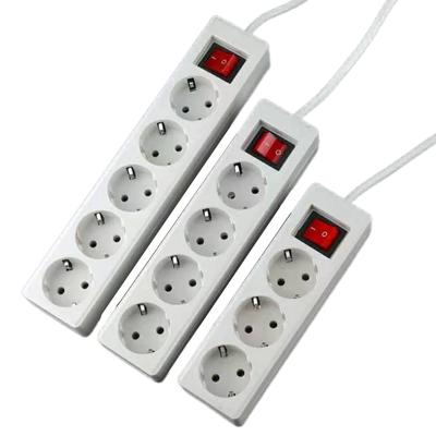 3/4/5 Furos Padrão DA UE Tipo Alemão Tomada Power Strip 3/5M Fio com Interruptor DE Plug 1800W