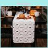 Polyester Halloween Table Runner With Embroidered Ghosts And Pumpkins For Party Decor