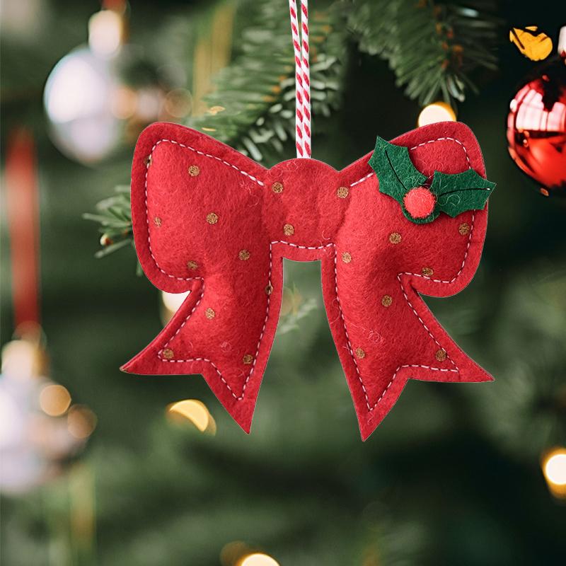 1PC Mini Santa Snowman Decorations Home Felt Holiday Decor Hanging Ornaments Party Multiple Options Available