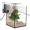 Desktop Small Fish Tank 3 In 1 Clear Aquarium Kit Betta Fish Tank with Filter and LED Light for