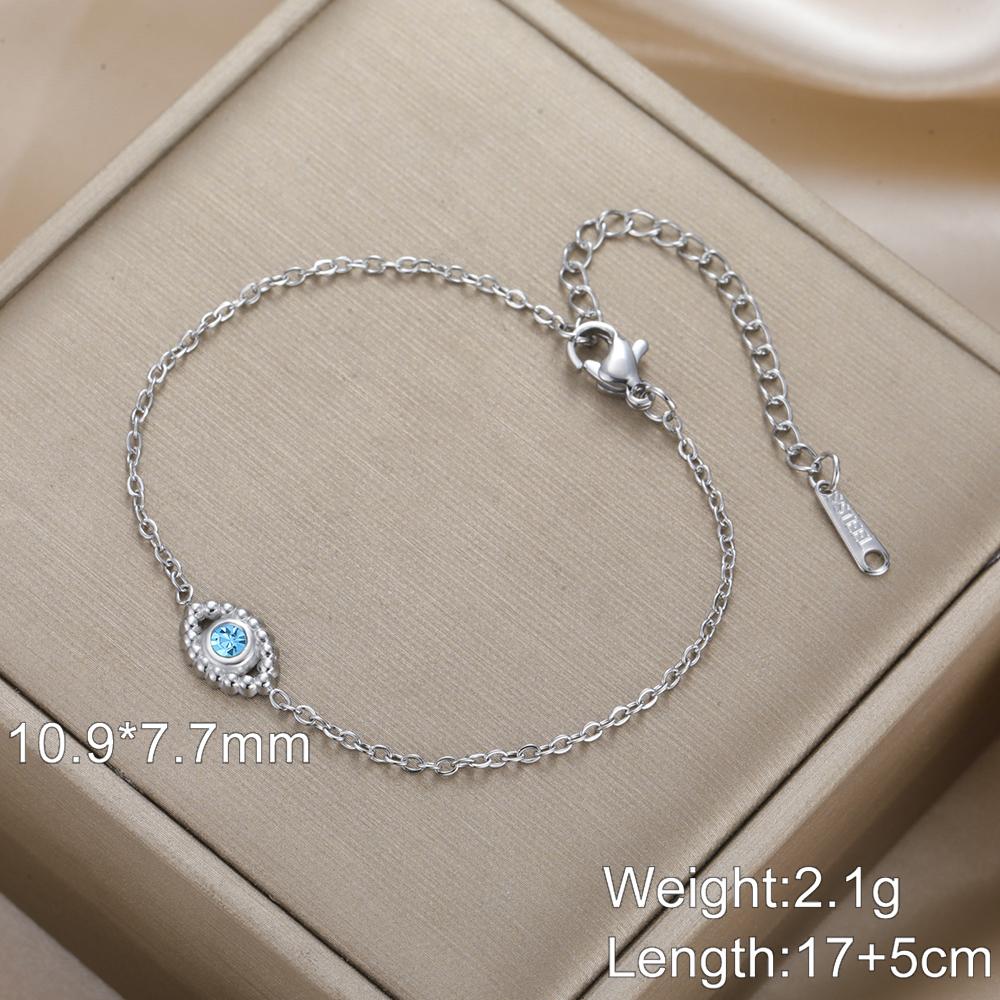 Dawapara Evil Eye Bracelets for Women Protection Good Luck Charm Greek Evil Eye Bracelet Stainless Steel Jewelry