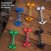 5Pcs Camping Deck Nails Spring Fish Bone Nails Wooden Board Tent Pegs Ground Nails Climbing Tent Accessories