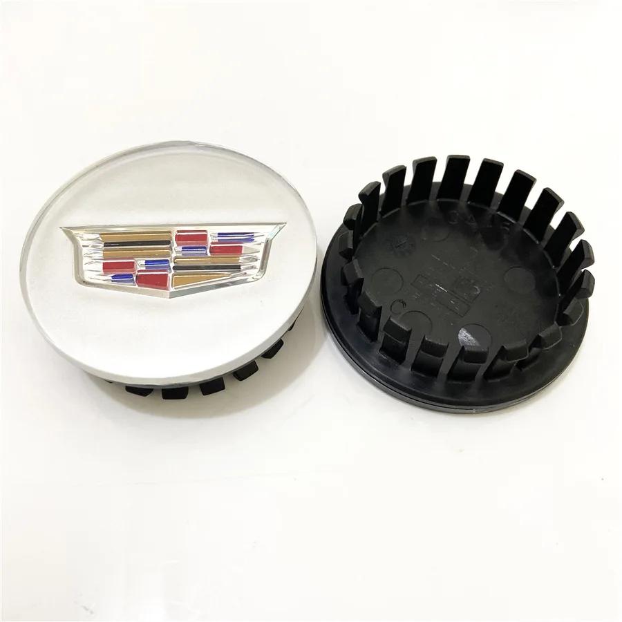 67mm 4pcs Car Wheel Center Hub Caps Cover Emblem for Cadillac Escalade CTS CT5 XT5 XTS XLR BLS SLS STS ATS Auto Tire Accessories