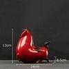 Statua in Ceramica Cavallo Grasso Creativo, Decorazione per la Casa, Scultura Cavallo Rosso Tang Fortunato, Decorazione per Soggiorno, Artigianato Retro