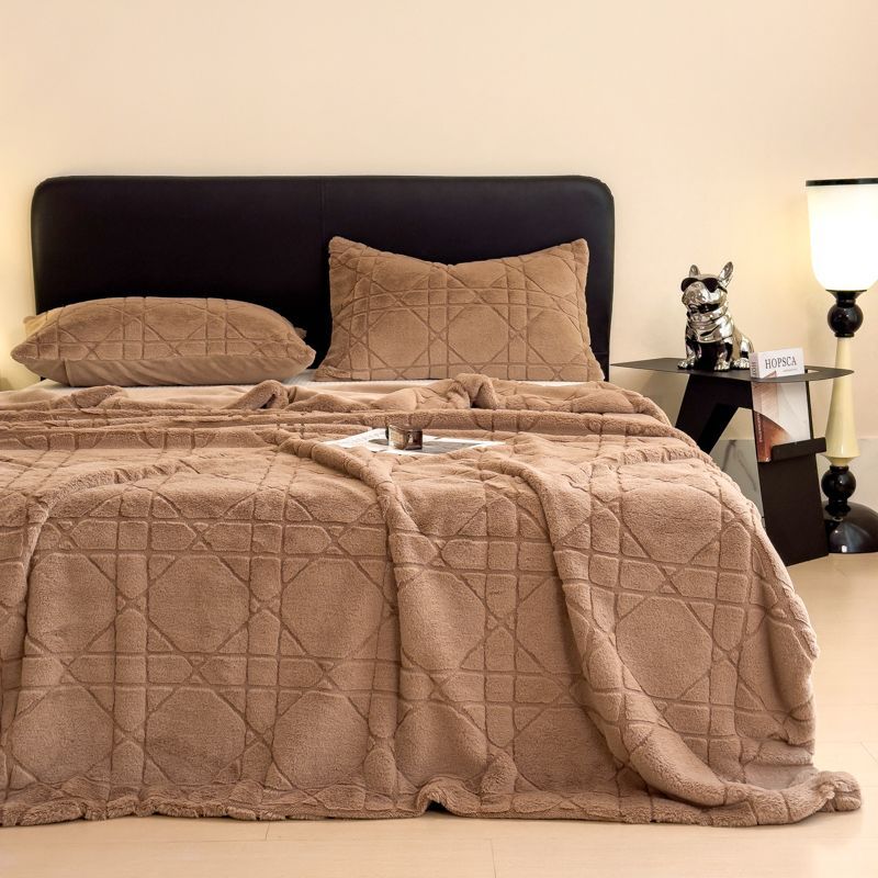 Soft Flannel Throw Blanket Lightweight Warm Bed Blanket For Bedroom Couch
