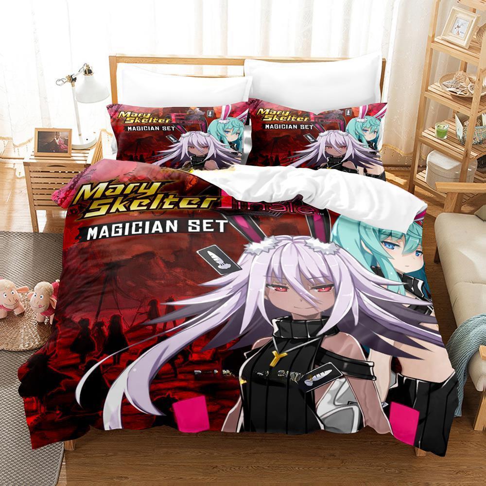 Mary Skelter Finale Bedding Set Single Twin Full Queen King Size Bed Set Adult Kid Bedroom Duvet Cover Sets Game Bed Sheet Set