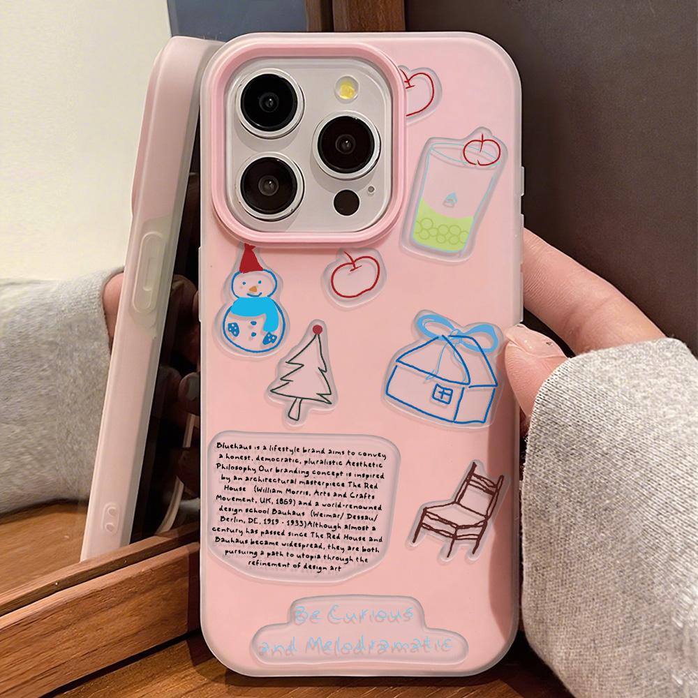 Malovaný kryt na telefon pro iPhone 15 11 13 14 pro 15 16 Pro Max 12 13 16 Pro Roztomilý Módní Vtipný Kryt na telefon se šňůrkou Nejnovější Doporučení Top prodeje