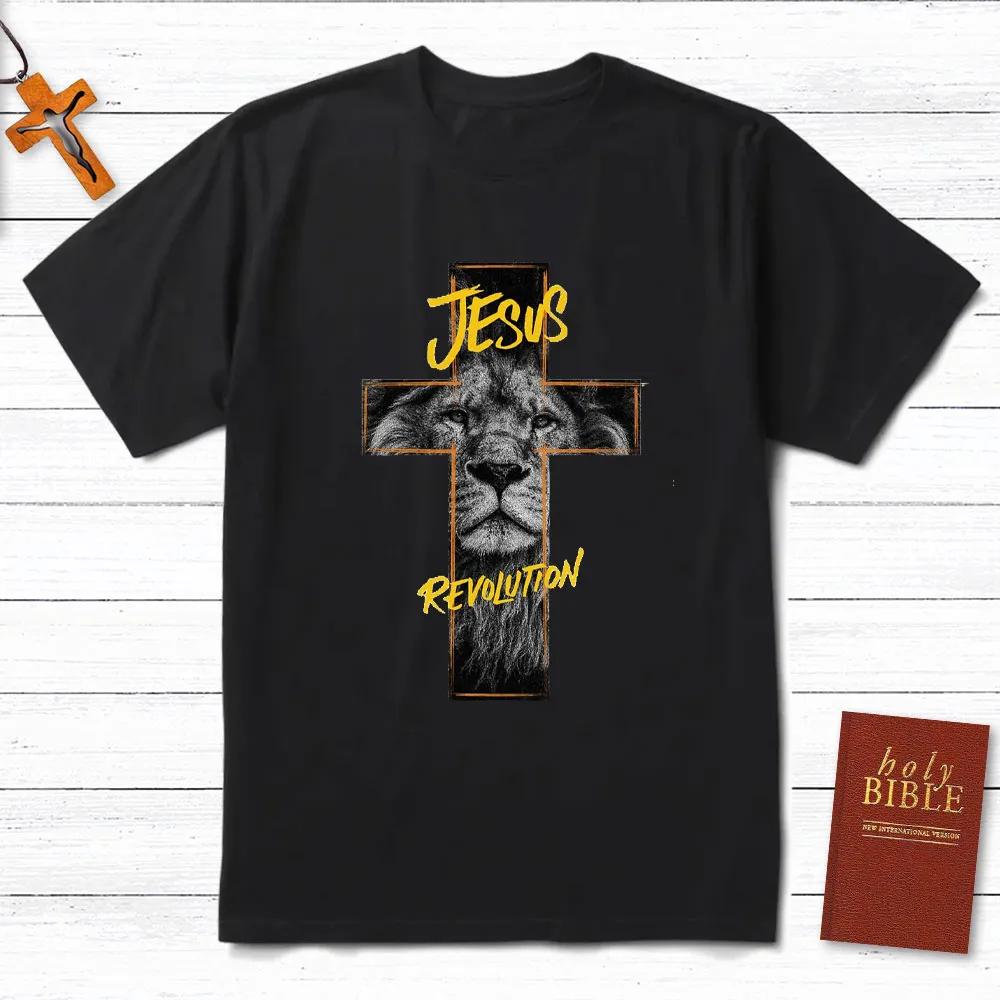 Jesus Revolution Christian TShirt Mens and Womens Short Sleeve Cotton Tees Y2k Shirt Men Clothing Summer Blouse Oversize Tops