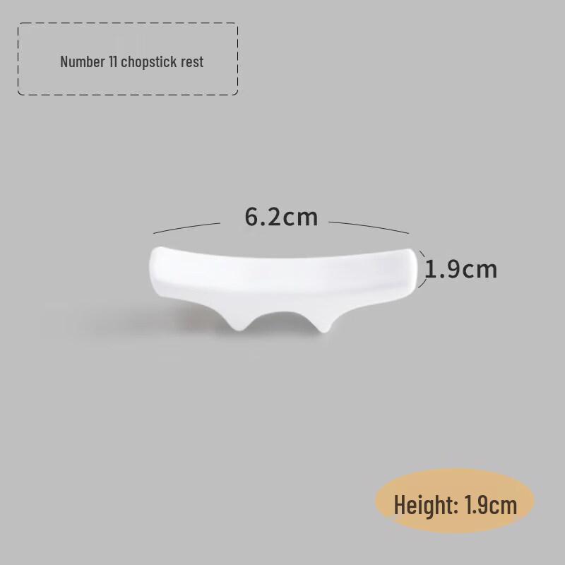 Hotel White Ceramic Chopsticks & Spoon Rest