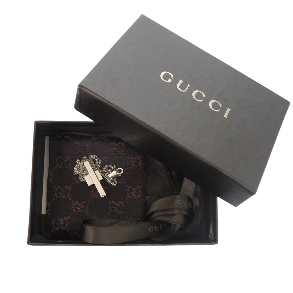 Used AUTHENTIC GUCCI Cross motifNecklace Silver Silver925