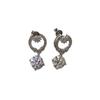 Luxury 4 Carat D Color Moissanite Stud Earrings for Women - European & American Style Dangle Earrings