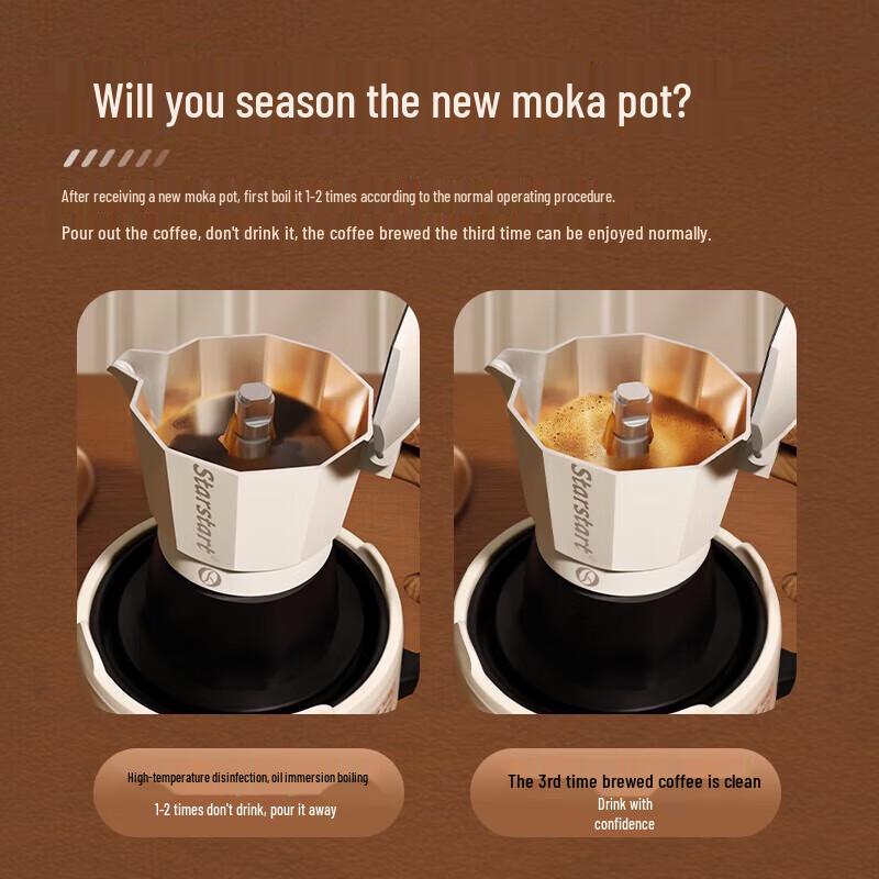 STAR-START Double Valve Moka Pot 10-Piece Gift Set