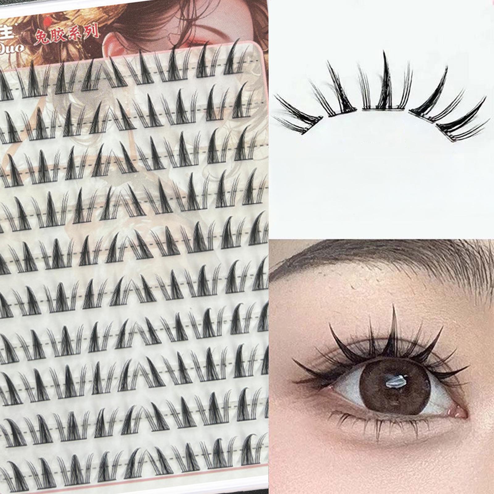 Woman Self Adhesive Lash Clusters 10-12mm Black Lash Clusters Perfect for Girls Night Out Eye Makeup 10-12