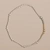 Strong Light Round Size Multi-Color Mixed Color Pearl Collarbone Chain Niche Copper Plated Platinum Magnetic Necklace
